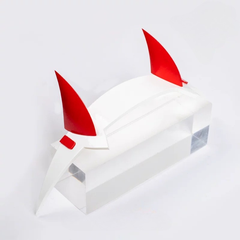Women'S Red Accessories - Anime Zero Two Cosplay Czerwono-Biała Opaska