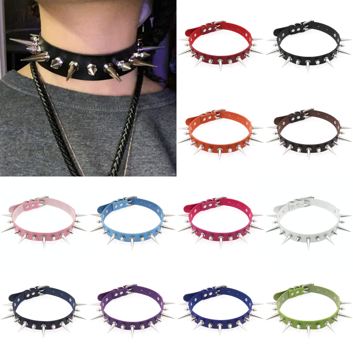 Women'S Emo Accessories - 12 kolorów Halloween Emo Cosplay Goth