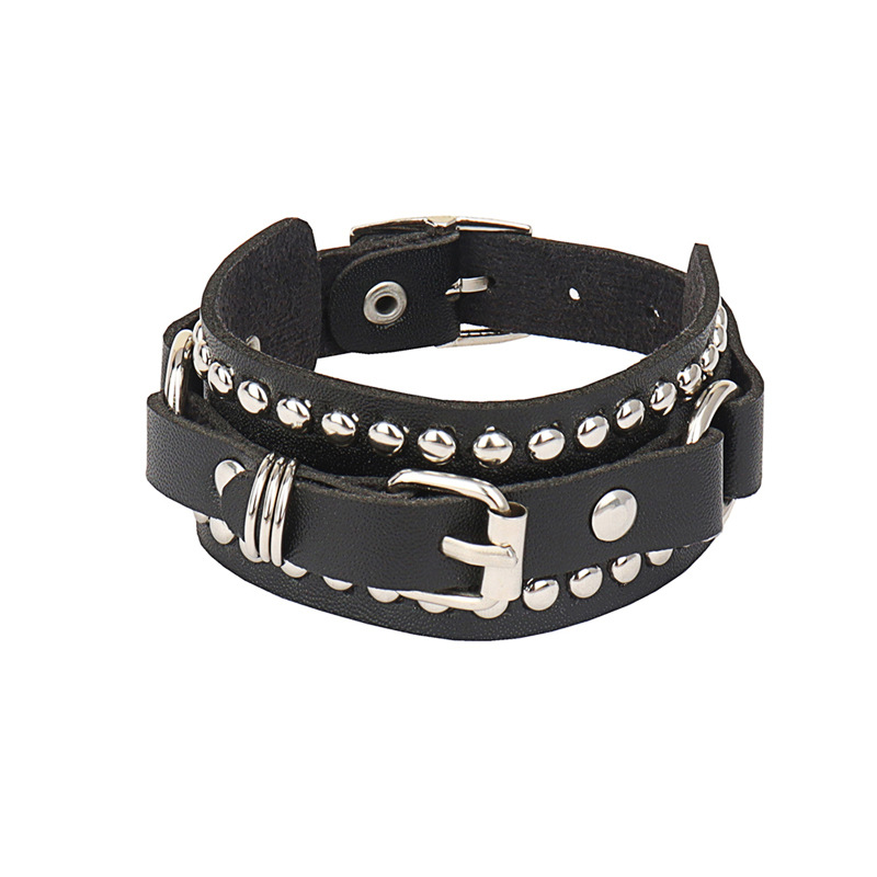 Goth czarna skórzana opaska na – Women'S Emo Accessories recenzja i cena