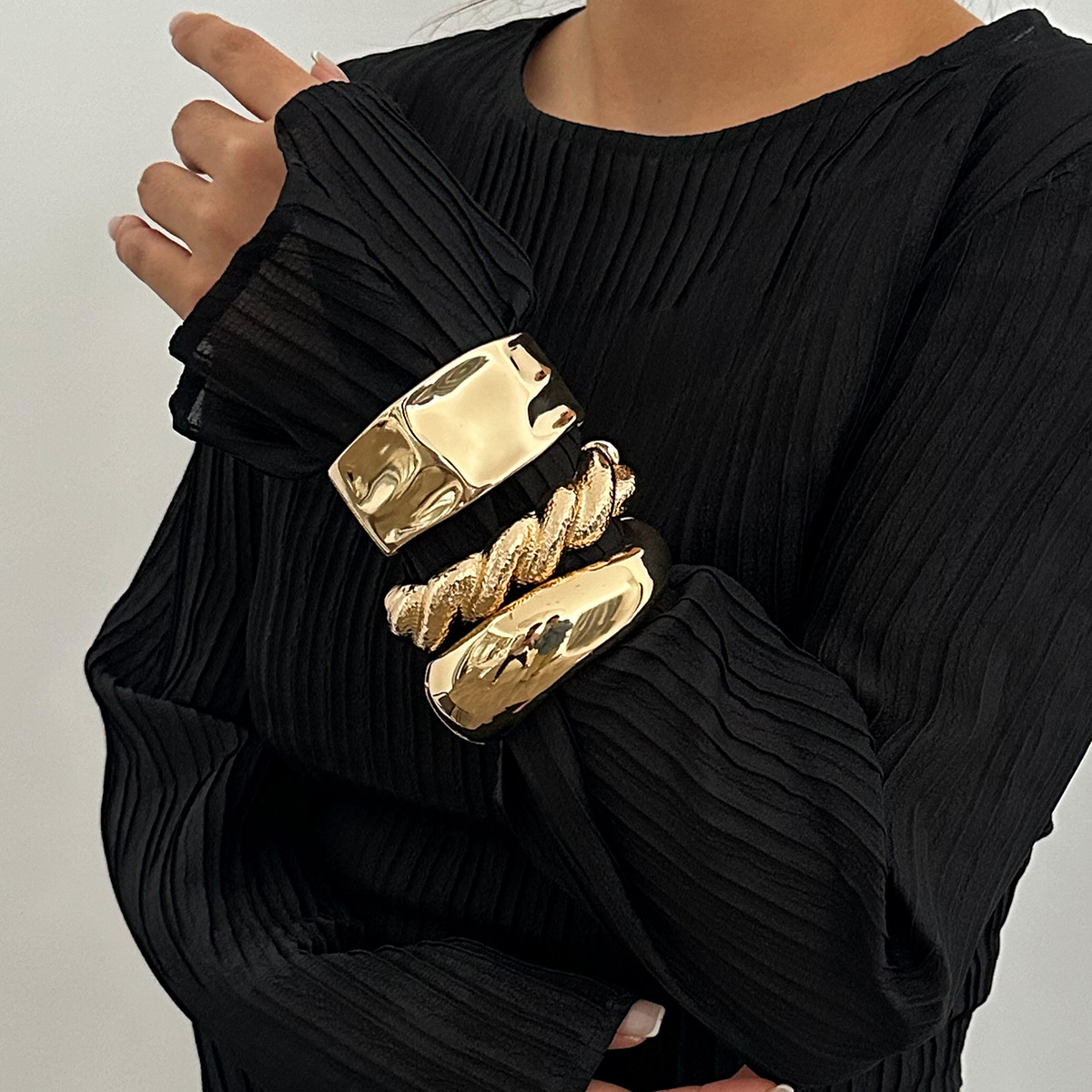 Vintage Gold Color Hip Hop Met – Women'S Emo Accessories recenzja i cena