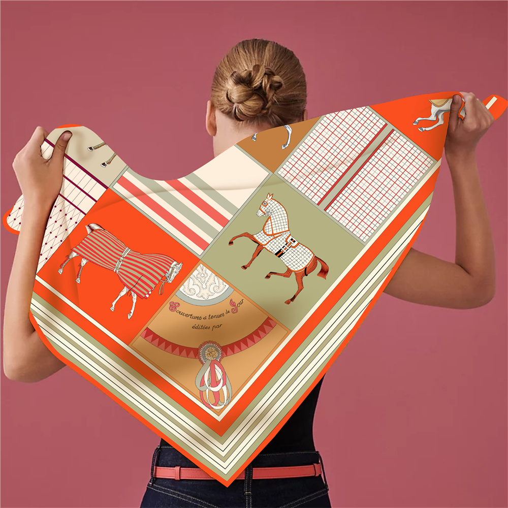 Nowe, modne, drukowane jedwabn – Silk Scarf Square recenzja i cena