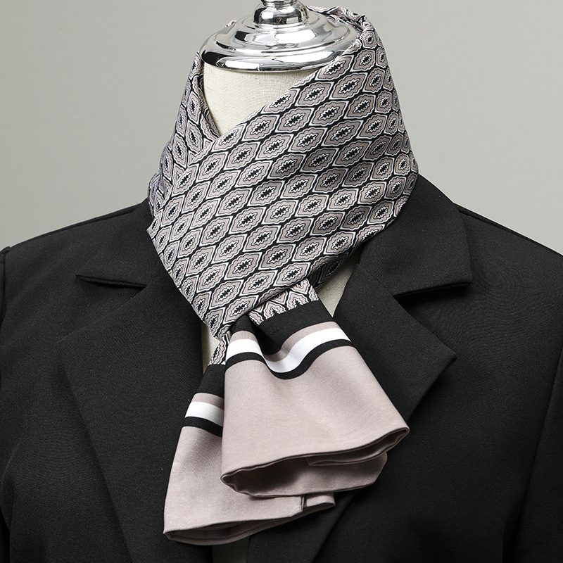 Męski szalik imitujący jedwab, – Silk Scarf Square recenzja i cena